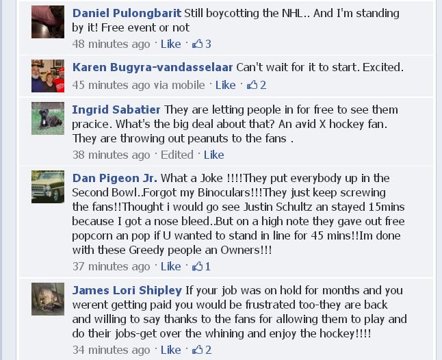 Fans react to Oilers public practice