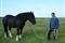Alick Brooke and his horse;Zeus.