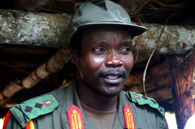 (File) Joseph Kony, leader of the Lord's Resistance Army during a meeting with a delegation of 160 officials and lawmakers from northern Uganda and representatives of non-governmental organizations in this Monday, July 31, 2006 file picture in Congo near the Sudan border.