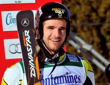 LES CONTAMINES;FRANCE - JANUARY 15: (FRANCE OUT) Nick Zoricic of Canada during the FIS Freestyle Ski World Cup Ski Cross on January 15;2012 in Les Contamines France. It was reported that Nick Zoricic of Canada has died of severe trauma after crashing in a World Cup skicross race March 10;2012 in Grindelwald;Switzerland.