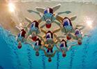 The Great Britain Synchronized Swimming team pose after the announcement of the synchronized swimming athletes for the London 2012 Olympic Games